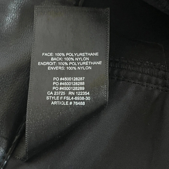 Aritzia Wilfred Rebel Black Faux Leather Straight Leg Pants Size 0 - Picture 12 of 12